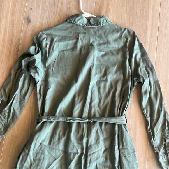 Time and Tru Button Up Green Cargo Dress - Picture 6 of 7